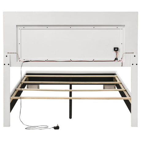  Coaster Furniture Felicity 203500F Wood Full LED Panel Bed - White High Gloss IMAGE 8