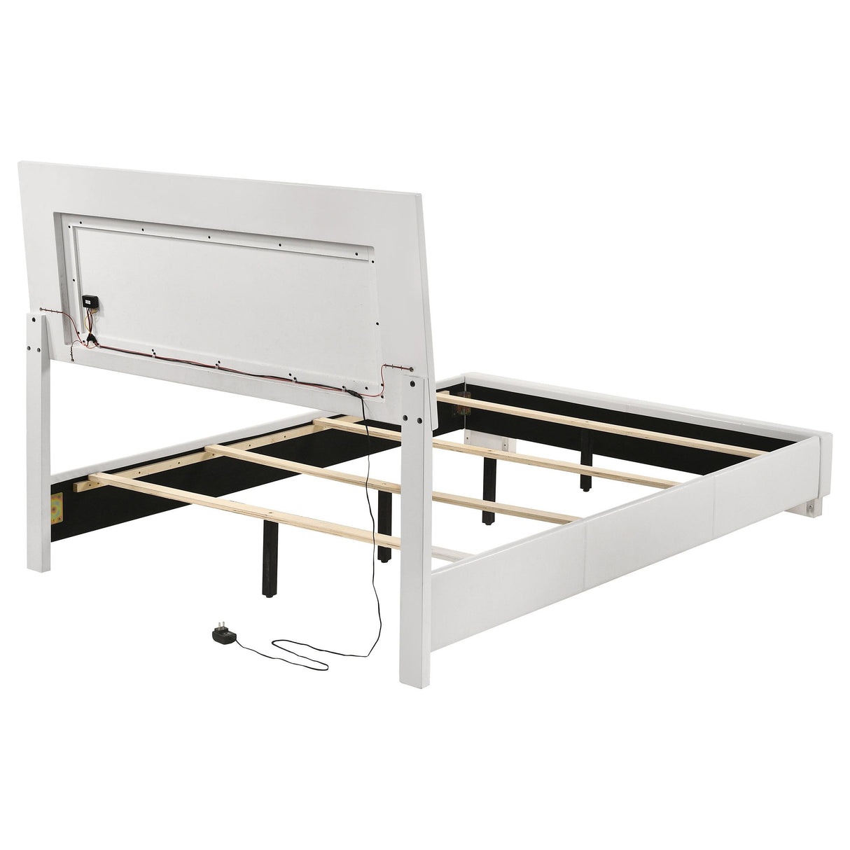  Coaster Furniture Felicity 203500F Wood Full LED Panel Bed - White High Gloss IMAGE 9