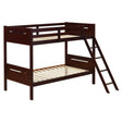  Coaster Furniture Littleton 405051BRN Wood Twin Over Twin Bunk Bed - Espresso IMAGE 1
