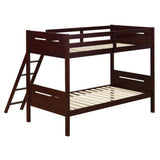  Coaster Furniture Littleton 405051BRN Wood Twin Over Twin Bunk Bed - Espresso IMAGE 2