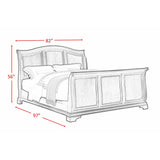  Elements International Cameron CM750KSB King Sleigh Bed - Cherry IMAGE 3
