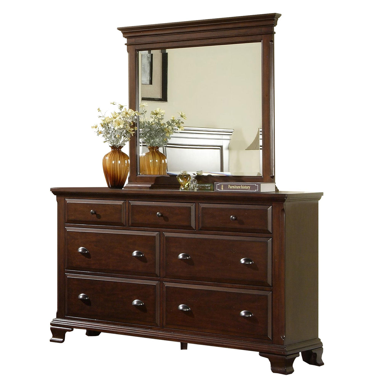  Elements International Canton Cherry CN600DRMR Dresser IMAGE 1
