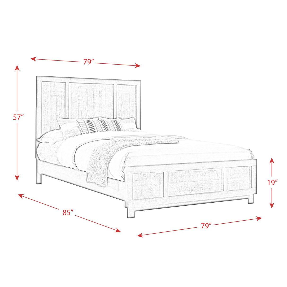 Elements International Harlington HG100KB King Panel Bed IMAGE 13