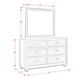  Elements International Harlington HG100DRMR Dresser w/ Mirror Set IMAGE 12