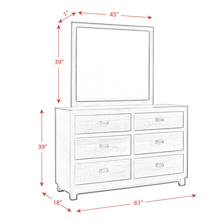  Elements International Harlington HG100DRMR Dresser w/ Mirror Set IMAGE 12
