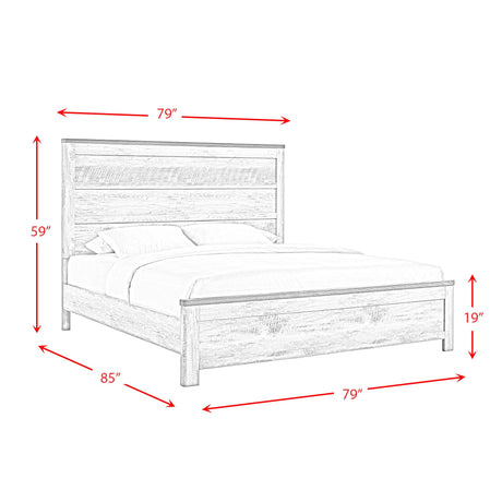  Elements International Millers Cove MC300KB King Panel Bed IMAGE 9