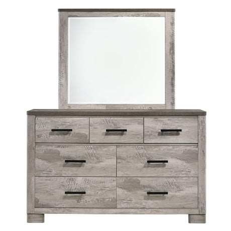  Elements International Millers Cove MC300DRMR Dresser with Mirror IMAGE 2