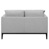  Coaster Furniture Apperson 508682 Upholstered Track Arm Loveseat - Light Grey IMAGE 6