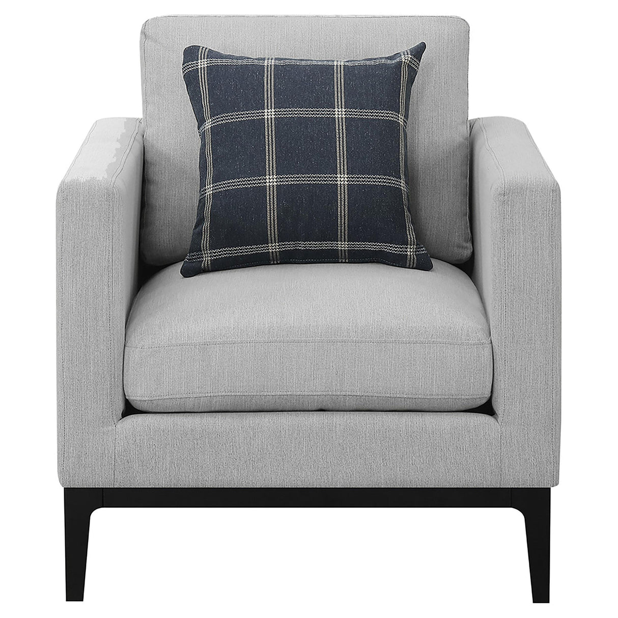  Coaster Furniture Apperson 508683 Upholstered Track Arm Accent Chair - Light Grey IMAGE 3
