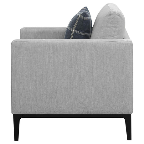  Coaster Furniture Apperson 508683 Upholstered Track Arm Accent Chair - Light Grey IMAGE 5