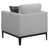  Coaster Furniture Apperson 508683 Upholstered Track Arm Accent Chair - Light Grey IMAGE 6