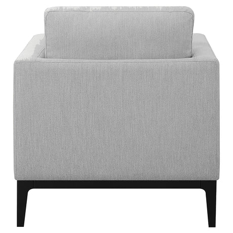 Coaster Furniture Apperson 508683 Upholstered Track Arm Accent Chair - Light Grey IMAGE 7