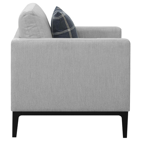  Coaster Furniture Apperson 508683 Upholstered Track Arm Accent Chair - Light Grey IMAGE 9