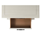  Elements International Slater SR600NS 3-Drawer Nightstand with USB Ports - White IMAGE 6