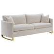  Coaster Furniture Corliss 508821 Upholstered Curved Track Arm Sofa - Beige IMAGE 1