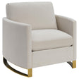  Coaster Furniture Corliss 508823 Upholstered Curved Track Arm Chair - Beige IMAGE 1