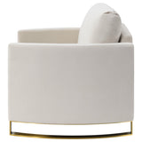  Coaster Furniture Corliss 508823 Upholstered Curved Track Arm Chair - Beige IMAGE 4