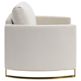  Coaster Furniture Corliss 508823 Upholstered Curved Track Arm Chair - Beige IMAGE 7