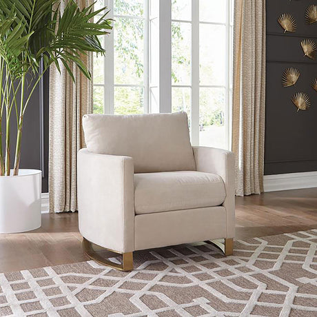  Coaster Furniture Corliss 508823 Upholstered Curved Track Arm Chair - Beige IMAGE 8
