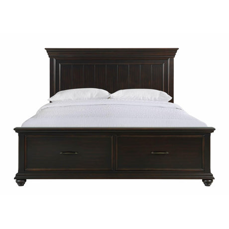  Elements International Slater SR850KB King Platform Storage Bed - Black IMAGE 2