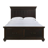  Elements International Slater SR850QB Queen Platform Storage Bed - Black IMAGE 2