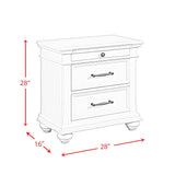  Elements International Slater SR800NS 3-Drawer Nightstand with USB Ports - Black IMAGE 12