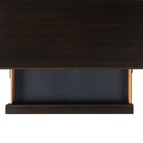  Elements International Slater SR800NS 3-Drawer Nightstand with USB Ports - Black IMAGE 4