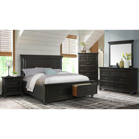  Elements International Slater SR800DRMR Dresser with Mirror - Black IMAGE 9