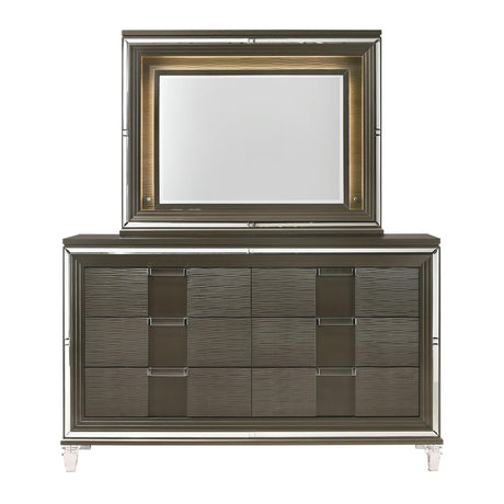  Elements International Twenty Nine TN600DRMR Dresser w/ Mood Lighting Mirror IMAGE 2