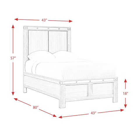  Elements International Wade WE670TB Twin Panel Bed IMAGE 10