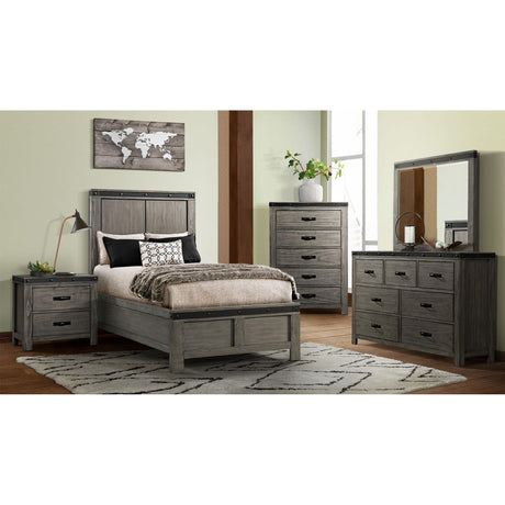  Elements International Wade WE670TB Twin Panel Bed IMAGE 8