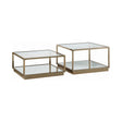 Coaster Furniture Renee 722660 2-piece Square Coffee Table Set - Rose Brass IMAGE 1