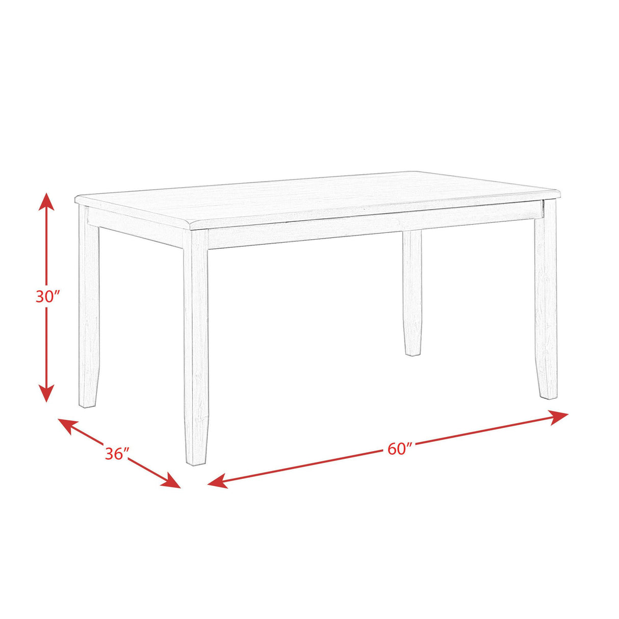  Elements International Alex DAX1007DS 7 pc Dining Set IMAGE 18