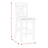  Elements International Alex DAX4007CS 7 pc Counter Height Dining Set IMAGE 17