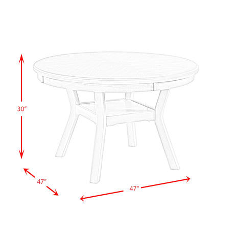  Elements International Amherst DAH700DT Dining Table - Bisque IMAGE 9