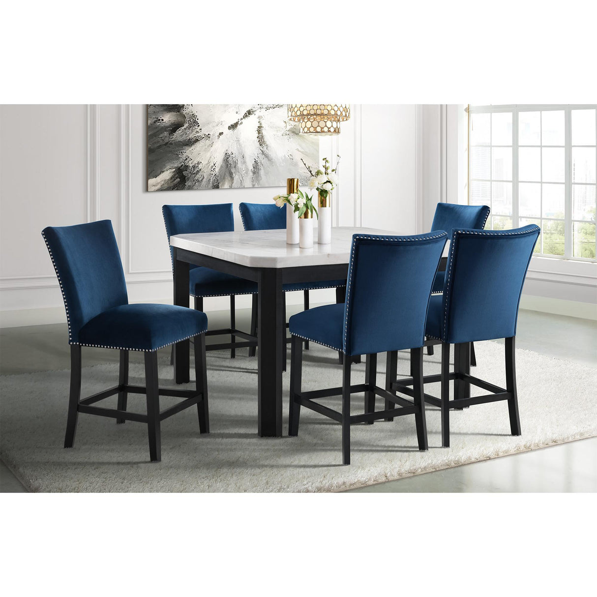  Elements International Francesca CFC700CHTB Counter Height Dining Table IMAGE 7