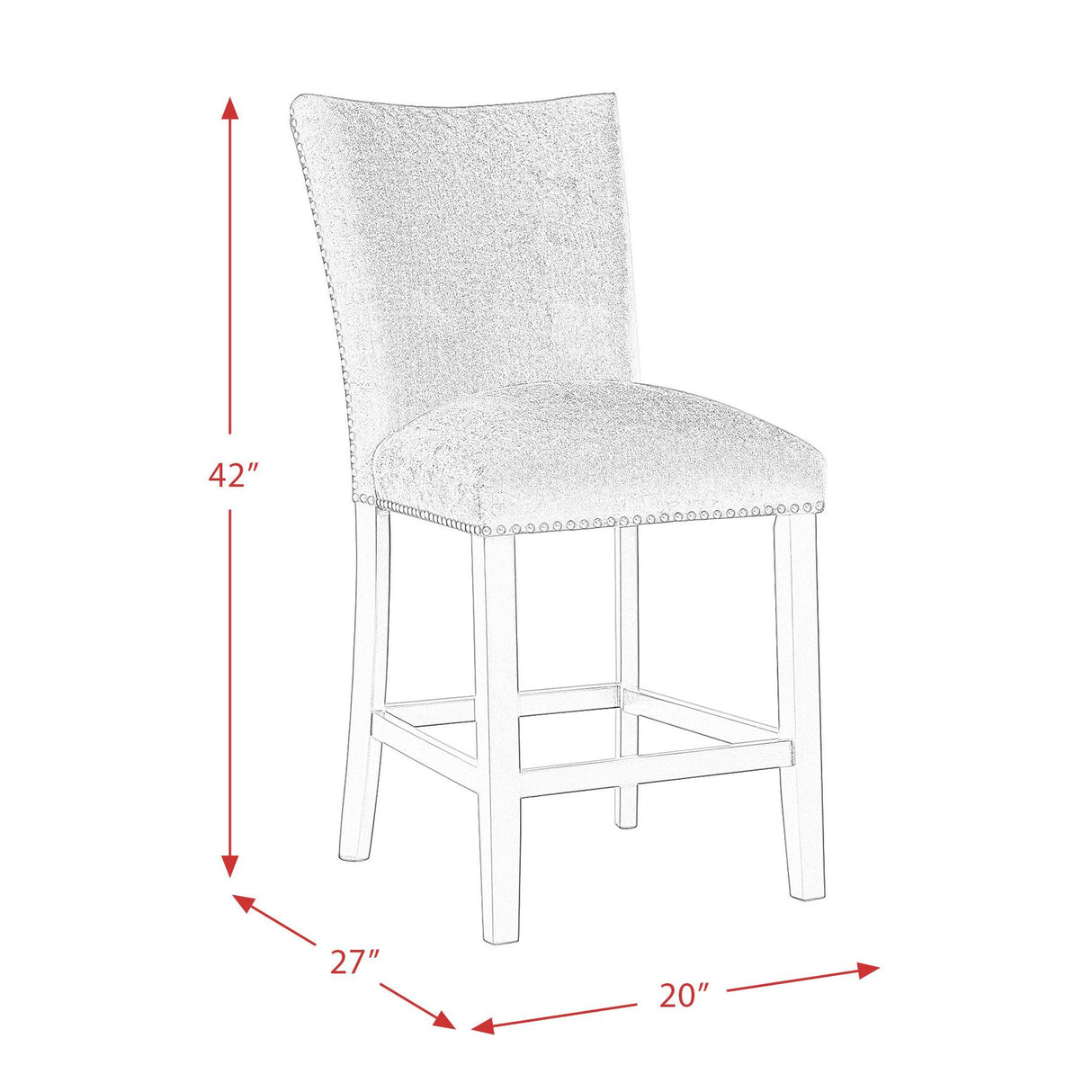  Elements International Francesca CFC700CVSC Counter Height Dining Chair IMAGE 13