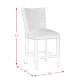  Elements International Francesca CFC300CVSC Counter Height Dining Chair - Gray IMAGE 11