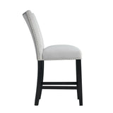  Elements International Francesca CFC300CVSC Counter Height Dining Chair - Gray IMAGE 3