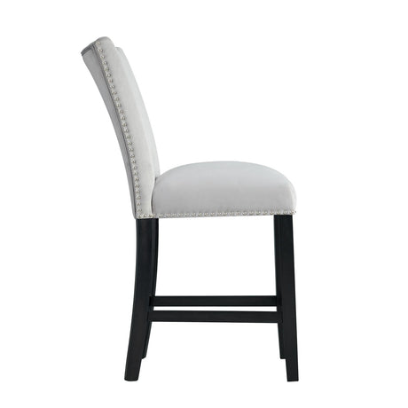  Elements International Francesca CFC300CVSC Counter Height Dining Chair - Gray IMAGE 3