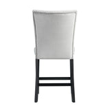 Elements International Francesca CFC300CVSC Counter Height Dining Chair - Gray IMAGE 4