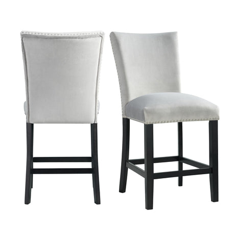  Elements International Francesca CFC300CVSC Counter Height Dining Chair - Gray IMAGE 7