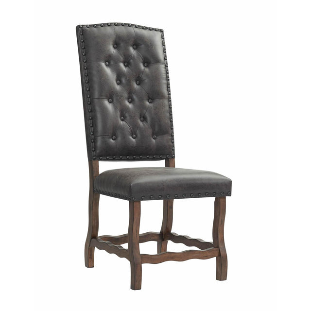  Elements International Gramercy DGC500CLSC Tufted Tall Back Side Chair IMAGE 1