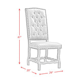  Elements International Gramercy DGC500CLSC Tufted Tall Back Side Chair IMAGE 12