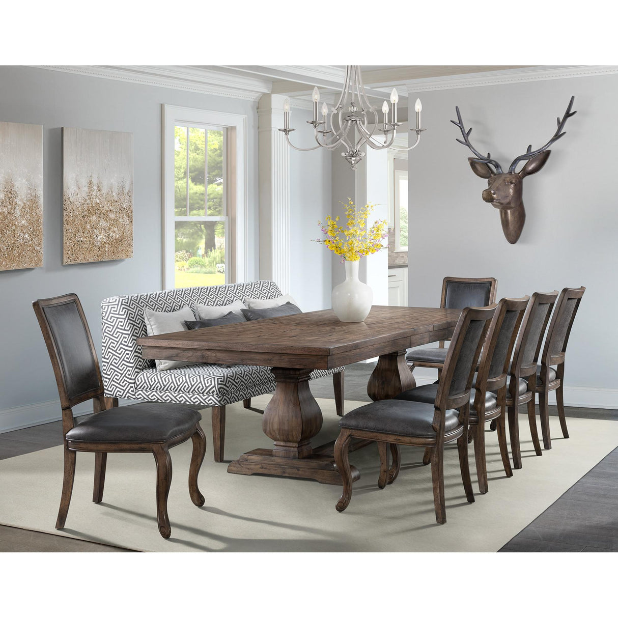  Elements International Gramercy DGC500CLSC Tufted Tall Back Side Chair IMAGE 9