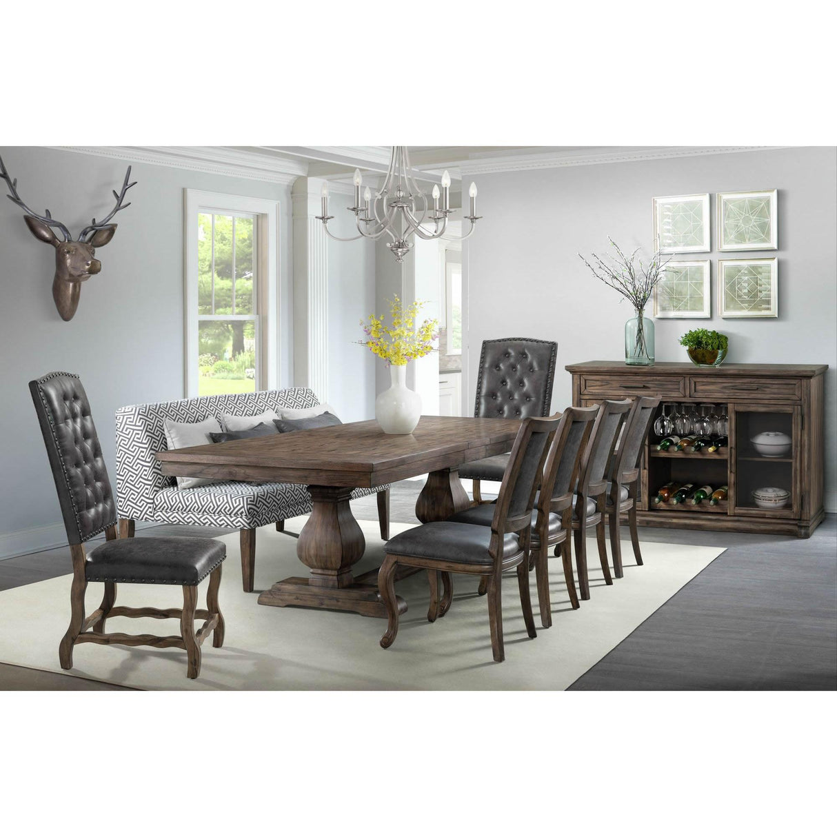 Elements International Gramercy DGC530SF Dining Settee IMAGE 8