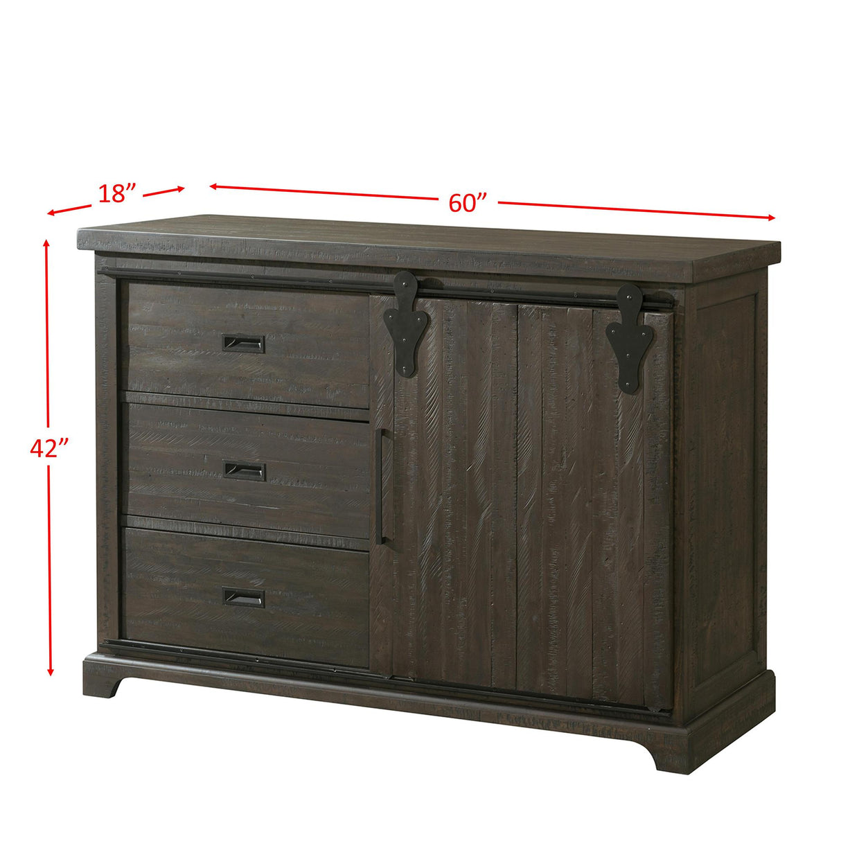  Elements International Stone DST101SV Server - Smokey Walnut IMAGE 8