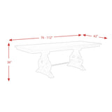  Elements International Stone DST190CDTB Counter Height Dining Table - Smokey Walnut IMAGE 10