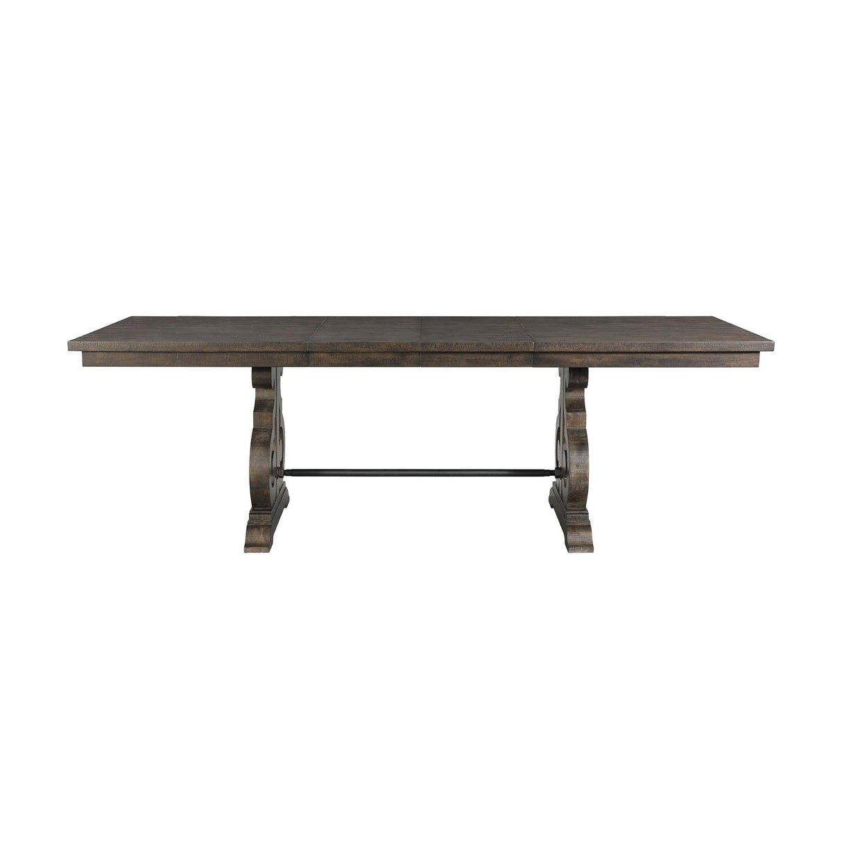  Elements International Stone DST190CDTB Counter Height Dining Table - Smokey Walnut IMAGE 2