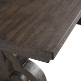  Elements International Stone DST190CDTB Counter Height Dining Table - Smokey Walnut IMAGE 6